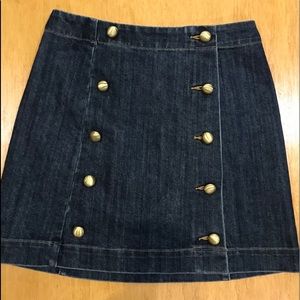 Michael Kors denim brass button skirt